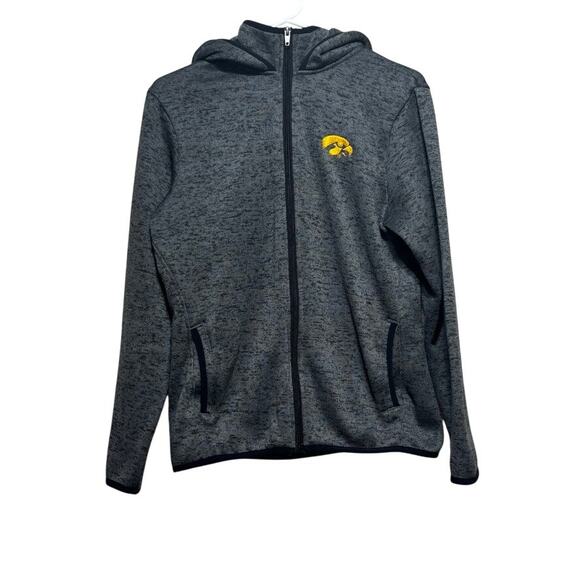Colosseum Other - Colosseum Iowa Hawkeyes Youth Large 12/14 Full Zip Gray Fleece Hoodie 7 Threads